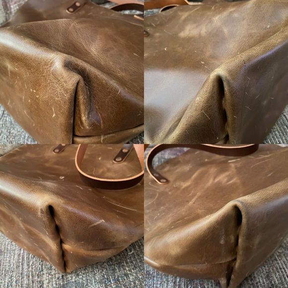 KMM& Co. Brown Leather Tote Bag. - Picture 9 of 14
